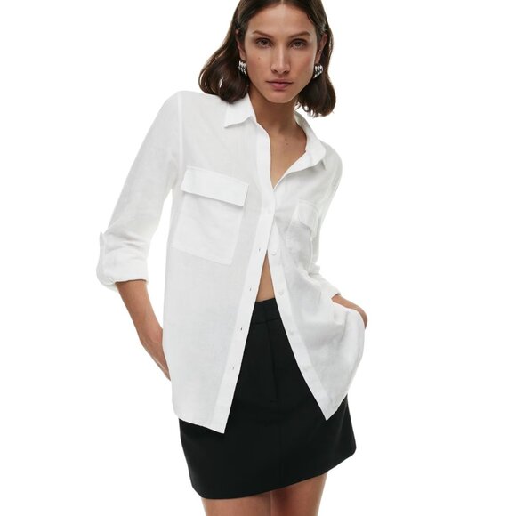 Aritzia Babaton Utility Linen Shirt - Picture 1 of 10